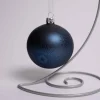Blue Glass Glitter Starburst Ball