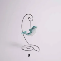 Blue Glitter Dolphin Ornament