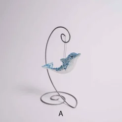 Blue Glitter Dolphin Ornament