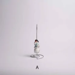 Blue Snowman Ornament
