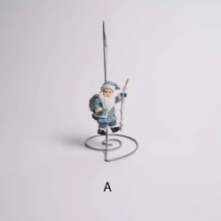 Blue Woodland Santa Ornament /2