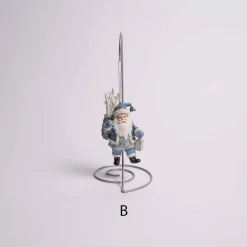 Blue Woodland Santa Ornament /2