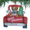 Boxer In Back Of Truck Ornament