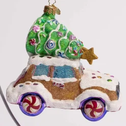Candy Tree Delivery Glass Ornament