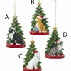 Cat With Christmas Tree Ornament