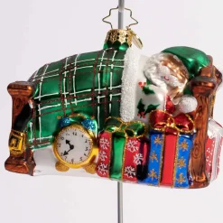 Catching Zs Mr. Claus Glass Ornament