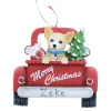 Chihuahua In Back Of Truck Ornament
