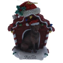 Chocolate Labrador Retriever Doghouse