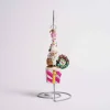 Christmas Confetti Santa Glass Ornament