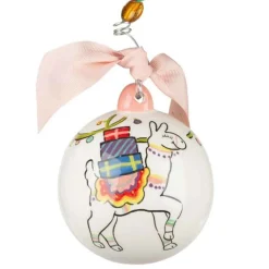 Christmas Lights Llama Ornament