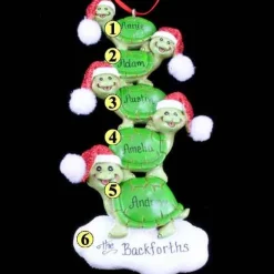Christmas Turtle Family Of 5