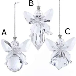 Clear Angel Ornaments