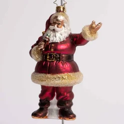 Coca Cola Santa Glass Ornament