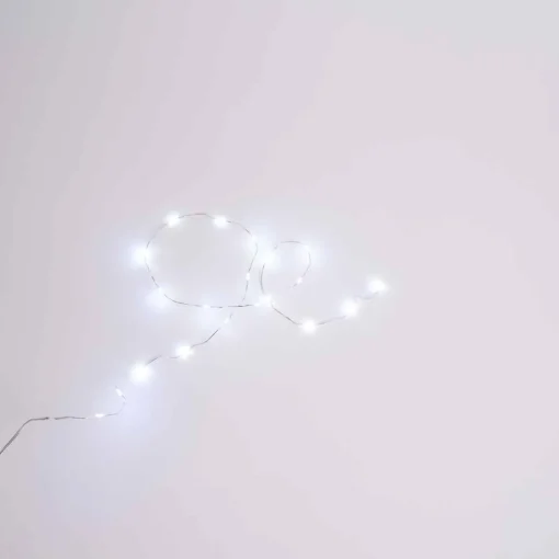 Cool White Micro Silver Wire Lights