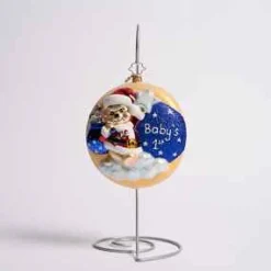 Darling First Christmas Glass Ornament