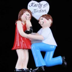 Engaged Couple With Brown Hair