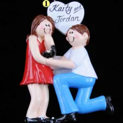 Engaged Couple With Brown Hair