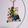 Family Of 5 Decorating Tree