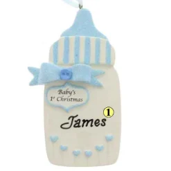 First Christmas Baby Boy Bottle