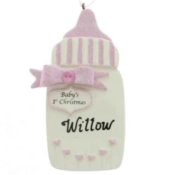 First Christmas Baby Girl Bottle