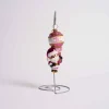 First Christmas Rattle Pretty In Pink Glass Ornament