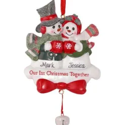 First Christmas Snow Couple Ornament