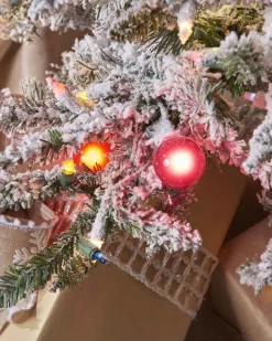 7.5Ft Flocked Balsam Pine With G40 Lights