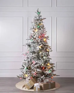 7.5Ft Flocked Balsam Pine With G40 Lights