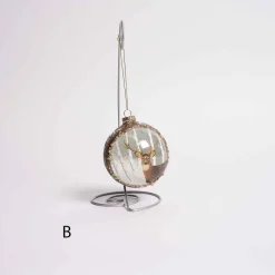 Glass Birch Log Ball Ornament