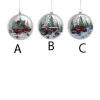 Glass Christmas Red Truck Ornament