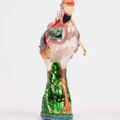 Glass Flamingo Ornament