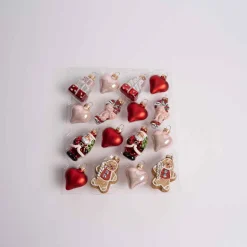 Glass Miniature Ornaments Set Of 16