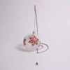 Glass Red And White Snowflake Ornament