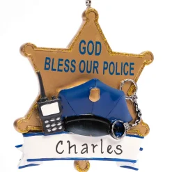 God Bless Our Police Ornament
