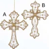 Gold And Silver Cross Ornament