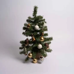 Gold White Miniature Ornament Set Of 18