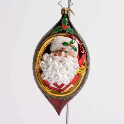 Holly Jolly Christmas Glass Ornament