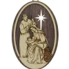 Holy Family Wood Ornament
