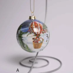Hot Air Balloon Or Train Ball Ornament