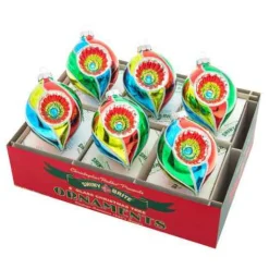 Hs 6 Ct Decorated Reflector Tulips