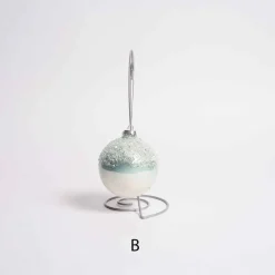 Ice Blue Crust Ball Ornament