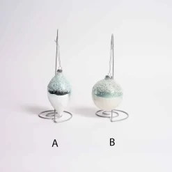 Ice Blue Crust Ball Ornament