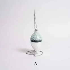 Ice Blue Crust Ball Ornament