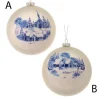 5In Glass Delft Scene Ball Ornament