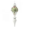 10In White Glass Berry Finial
