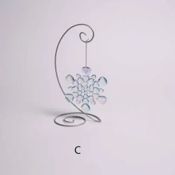 Iridescent Blue Snowflake Ornament