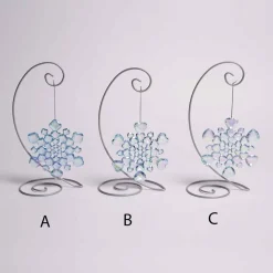 Iridescent Blue Snowflake Ornament