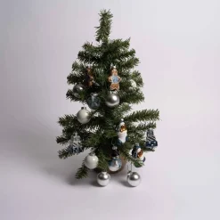 Light Blue Miniature Ornament Set Of 18