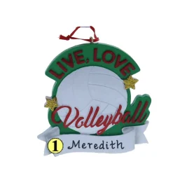 Live Love Volleyball Ornament