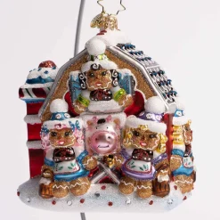 Merry Milk Maids Glass Ornament